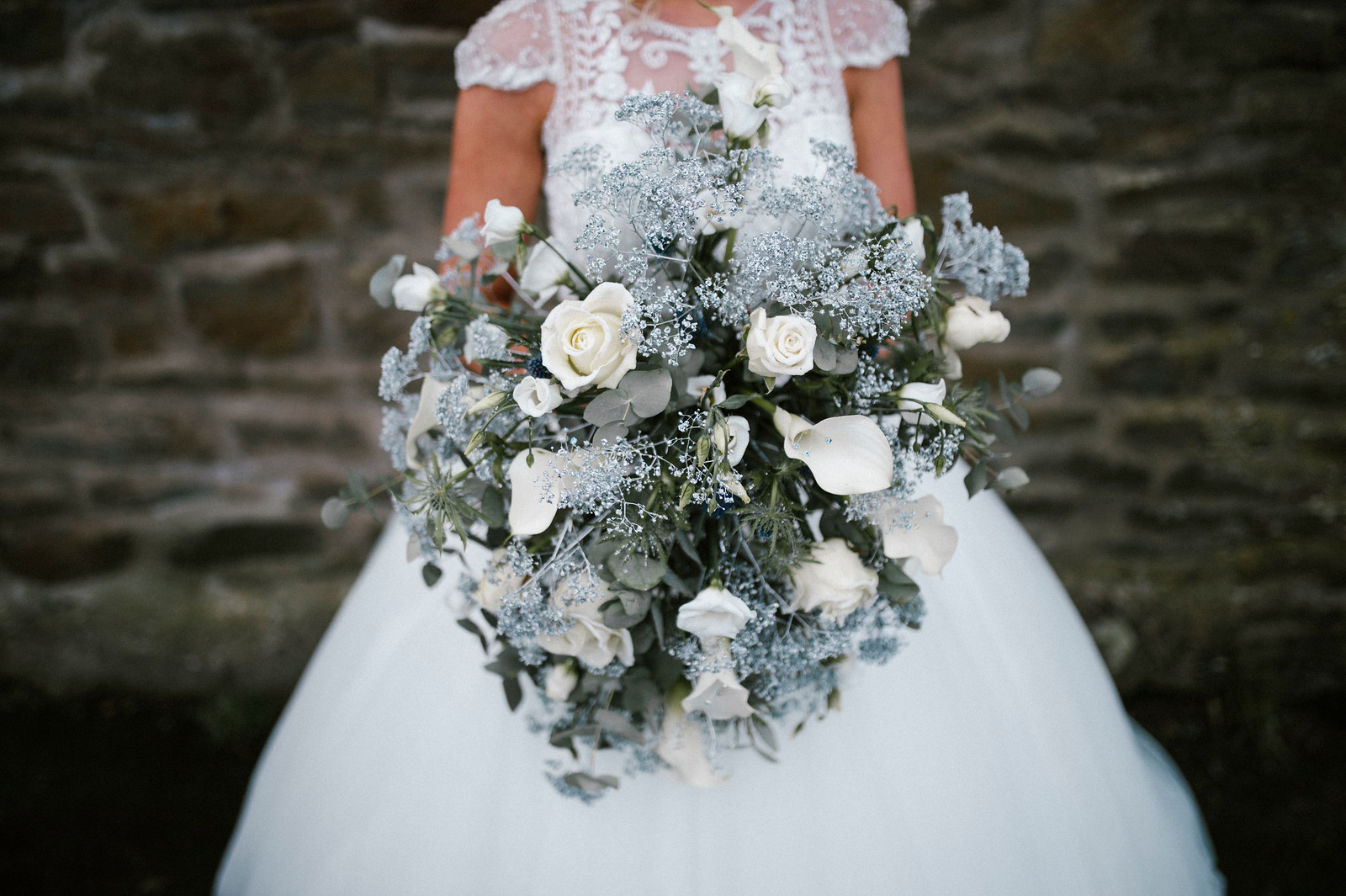 White and Blue Wedding Flowers